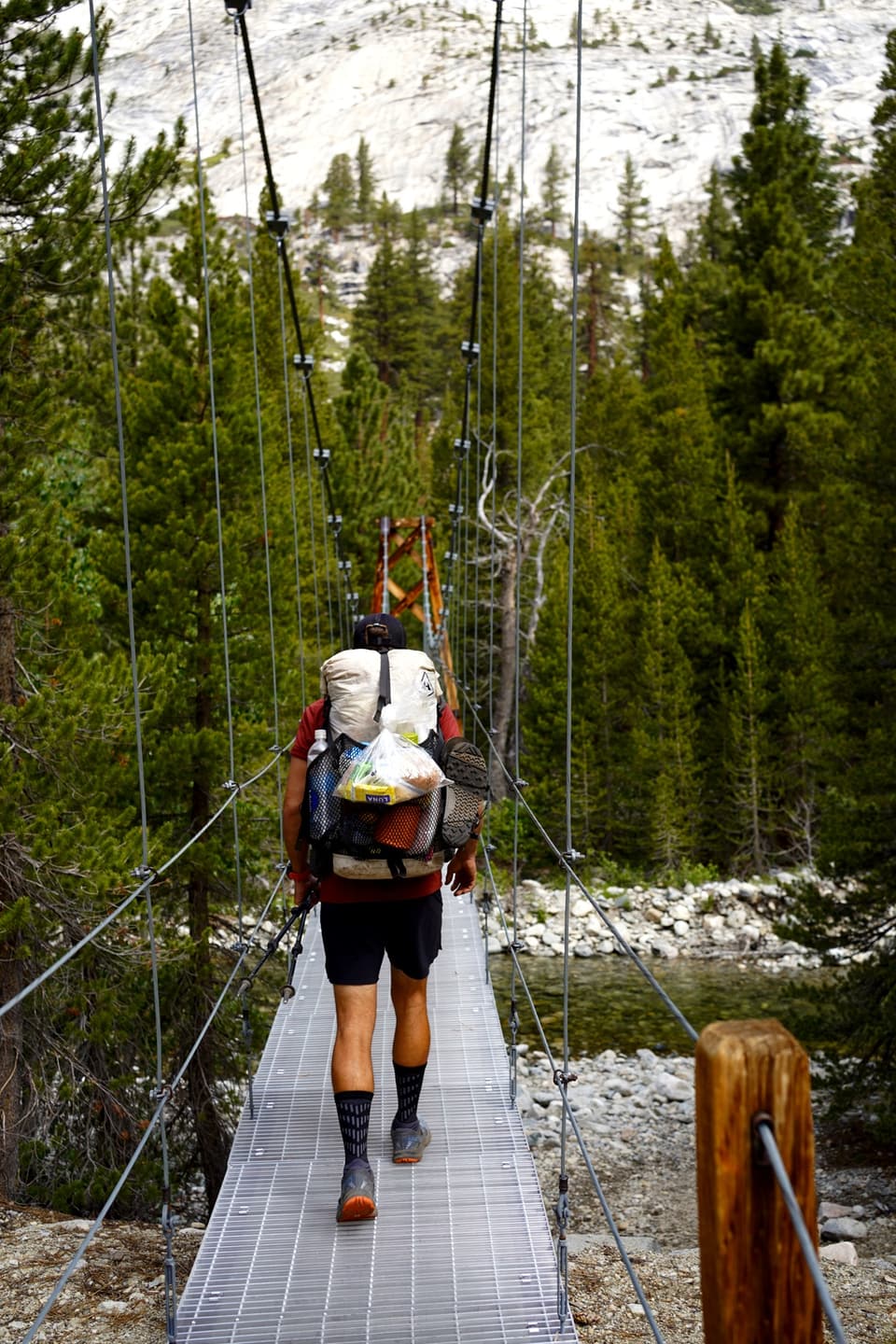 crossing the Woods Creek bridge, day 50 · photo #1299
