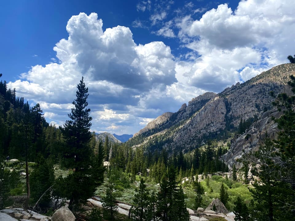 granite canyon under cumulus, day 64