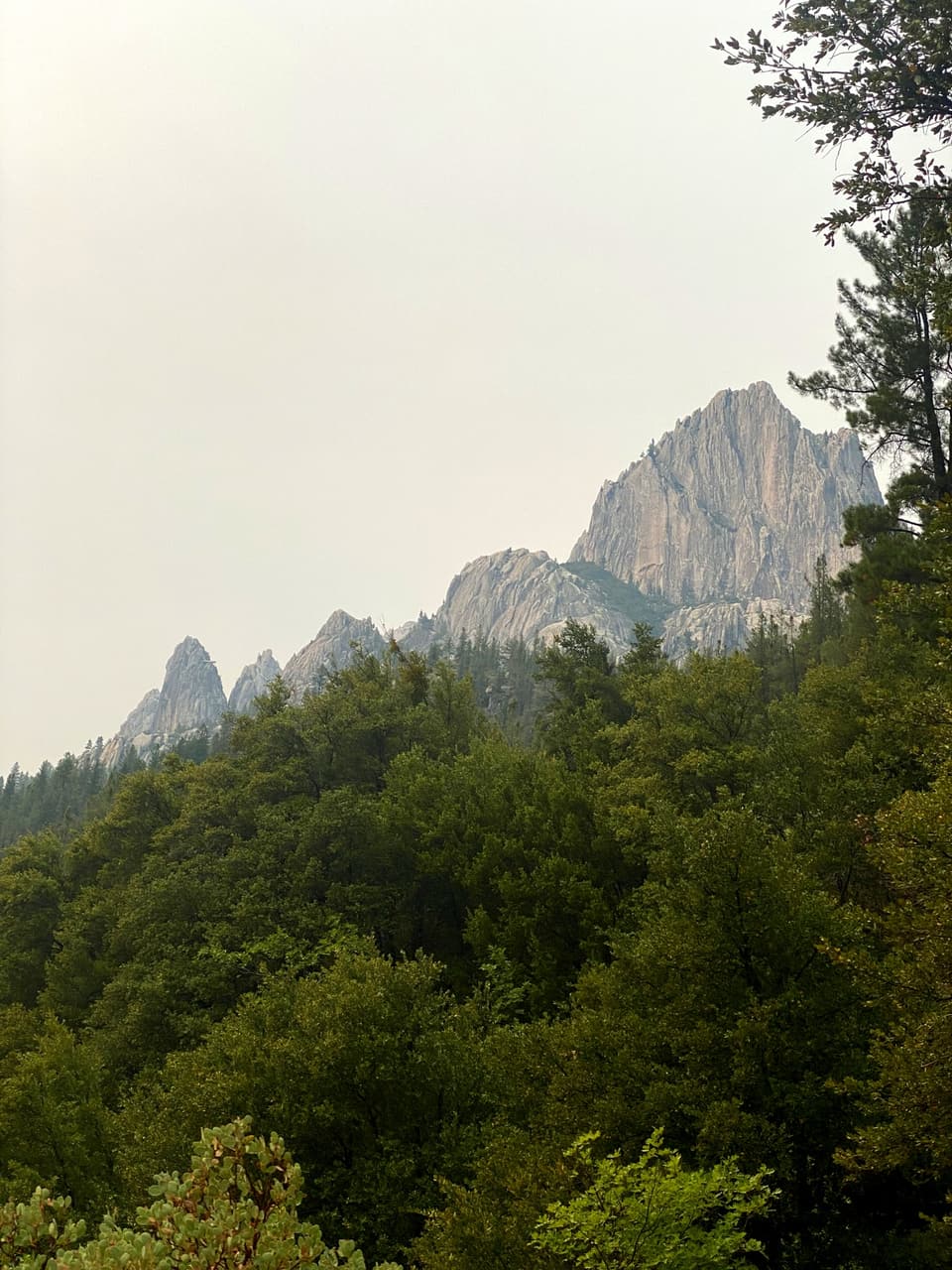 Castle Crags through the smoke, day 86