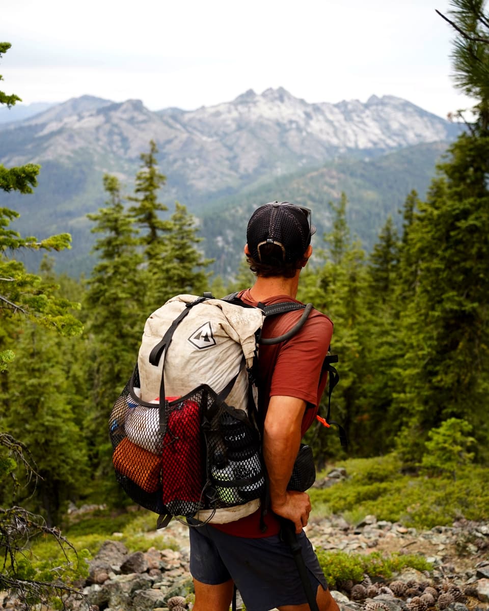 looking out at the Trinity Alps, day 89