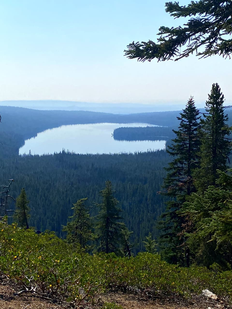 a lake below the ridge, day 103