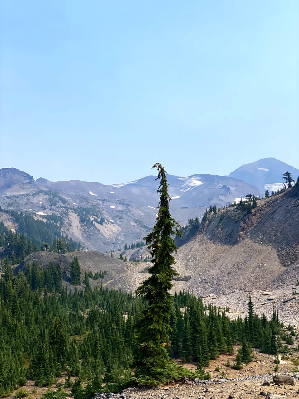the glacier country of Middle Sister, day 106