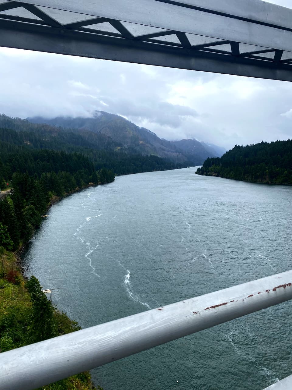 the Columbia River from the bridge, day 110 · photo #2107