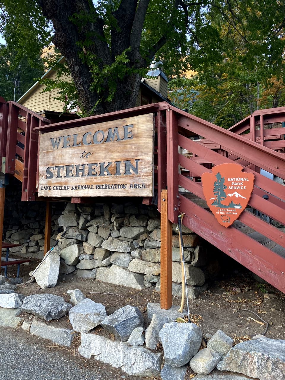 the Stehekin welcome sign, day 126