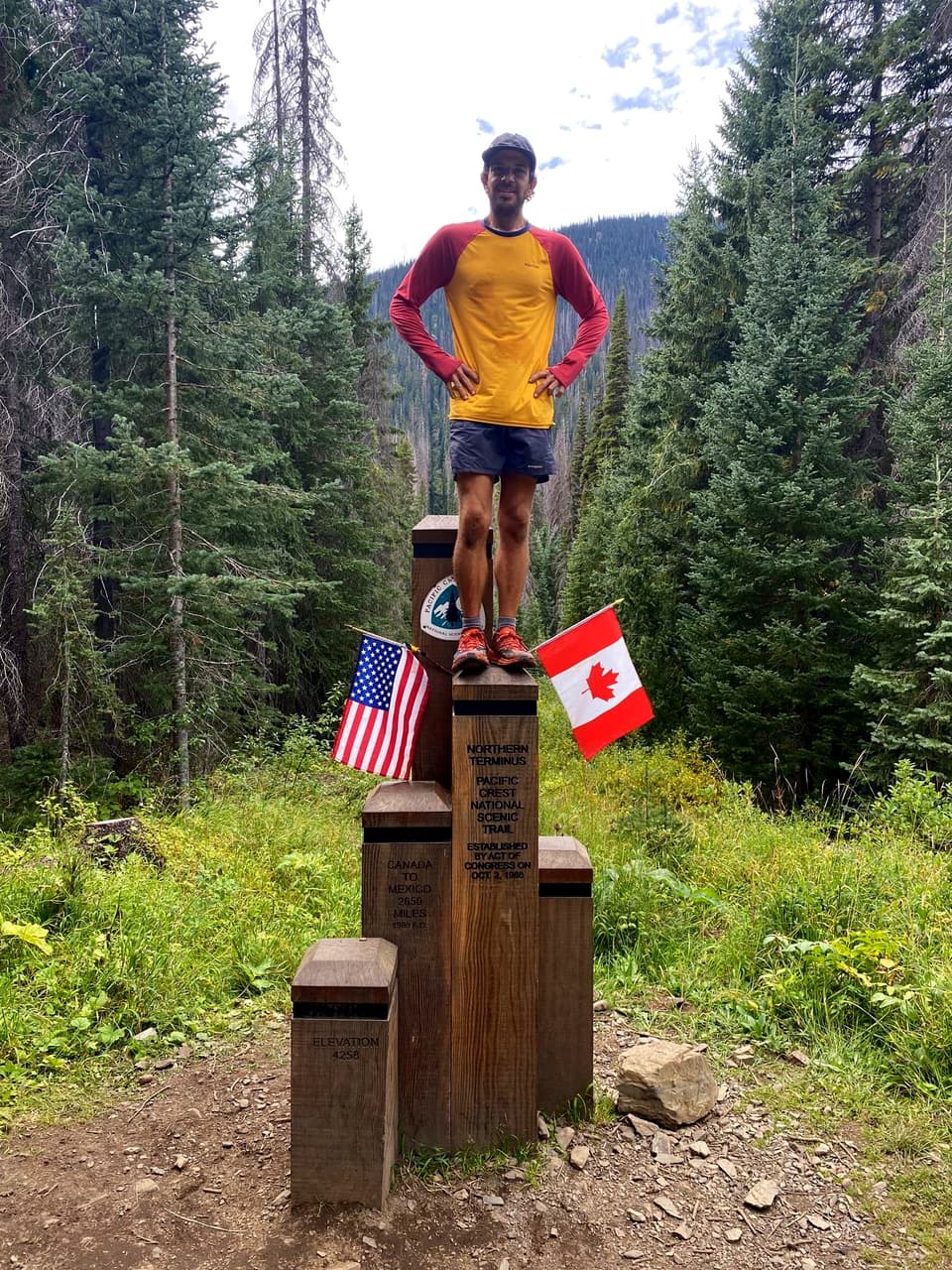 on top of the northern terminus monument