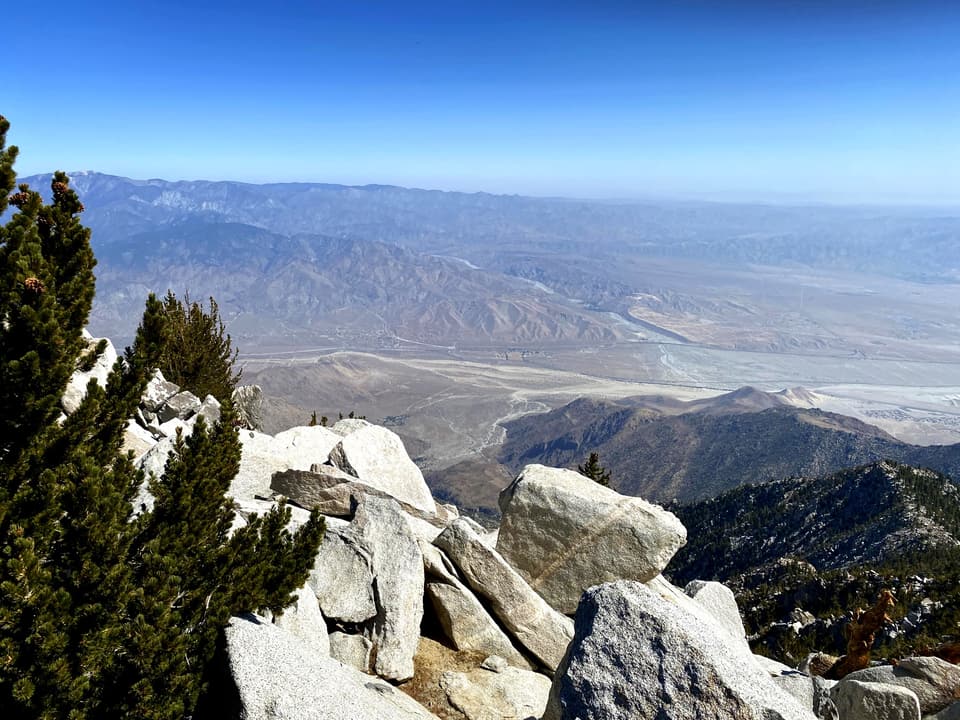 the view down from San Jacinto, day 14