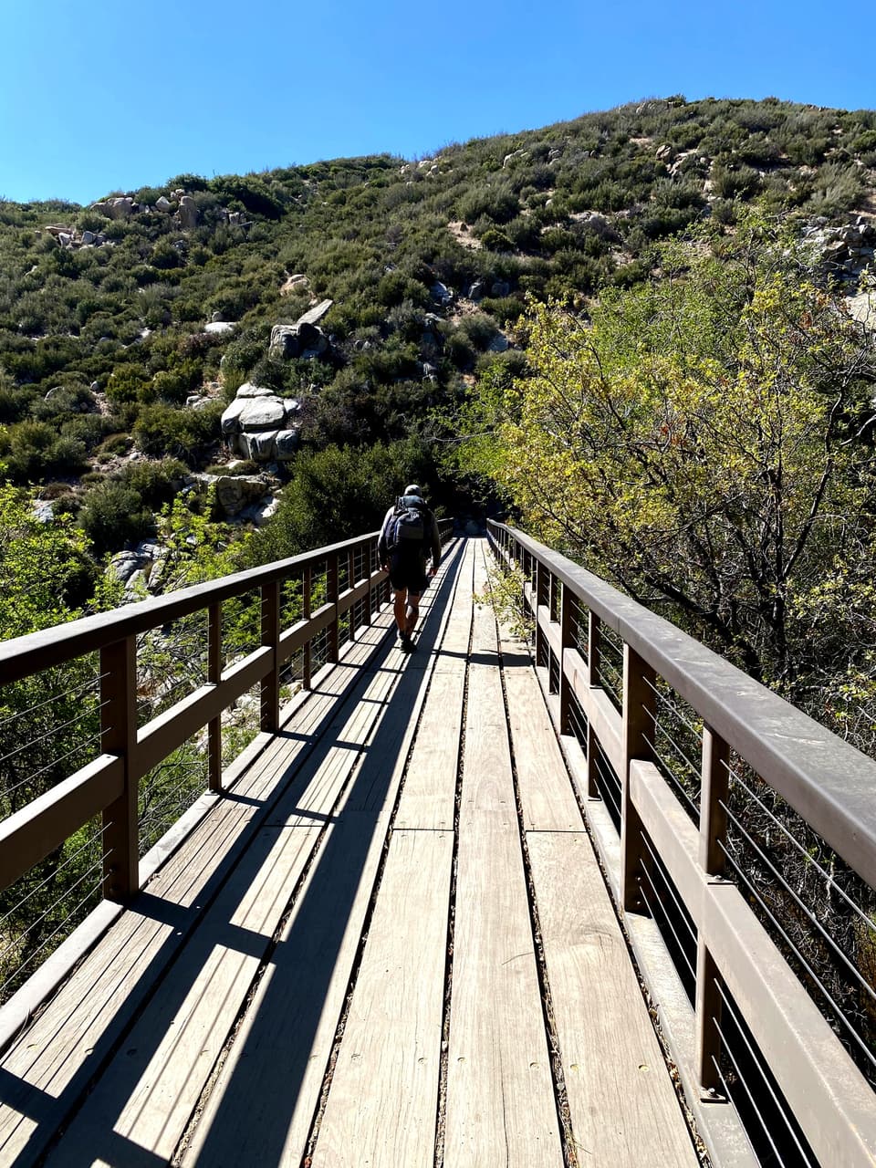 the footbridge over Deep Creek, day 20