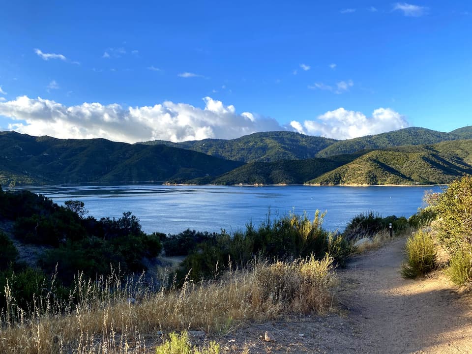Silverwood Lake seen from the trail above the shore