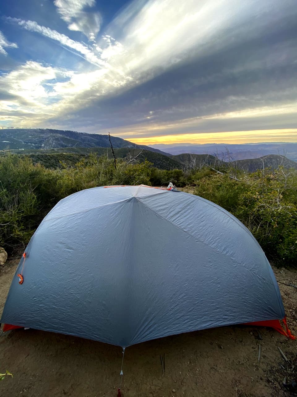 the tent on the ridge