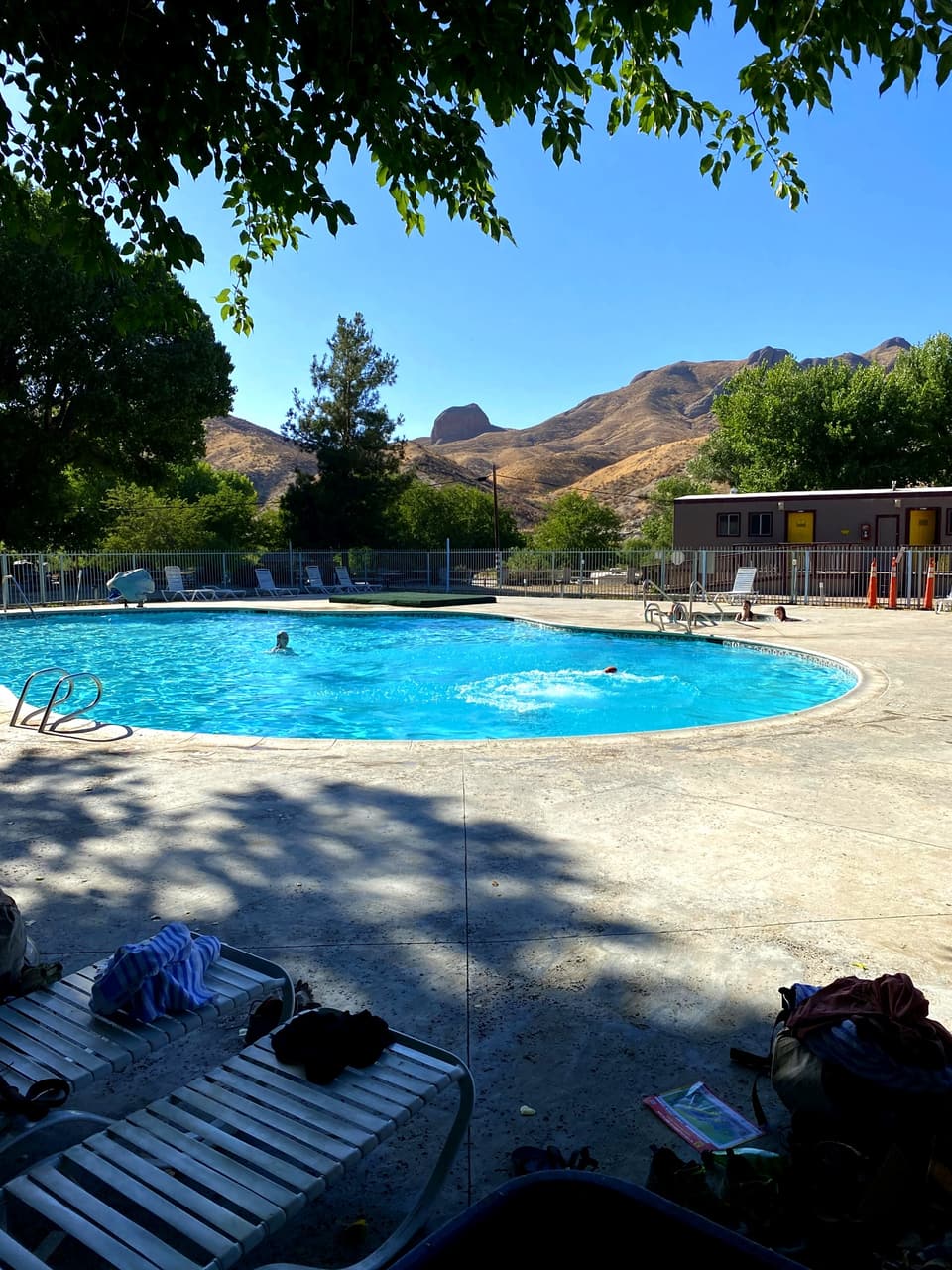 the Acton KOA pool, day 27